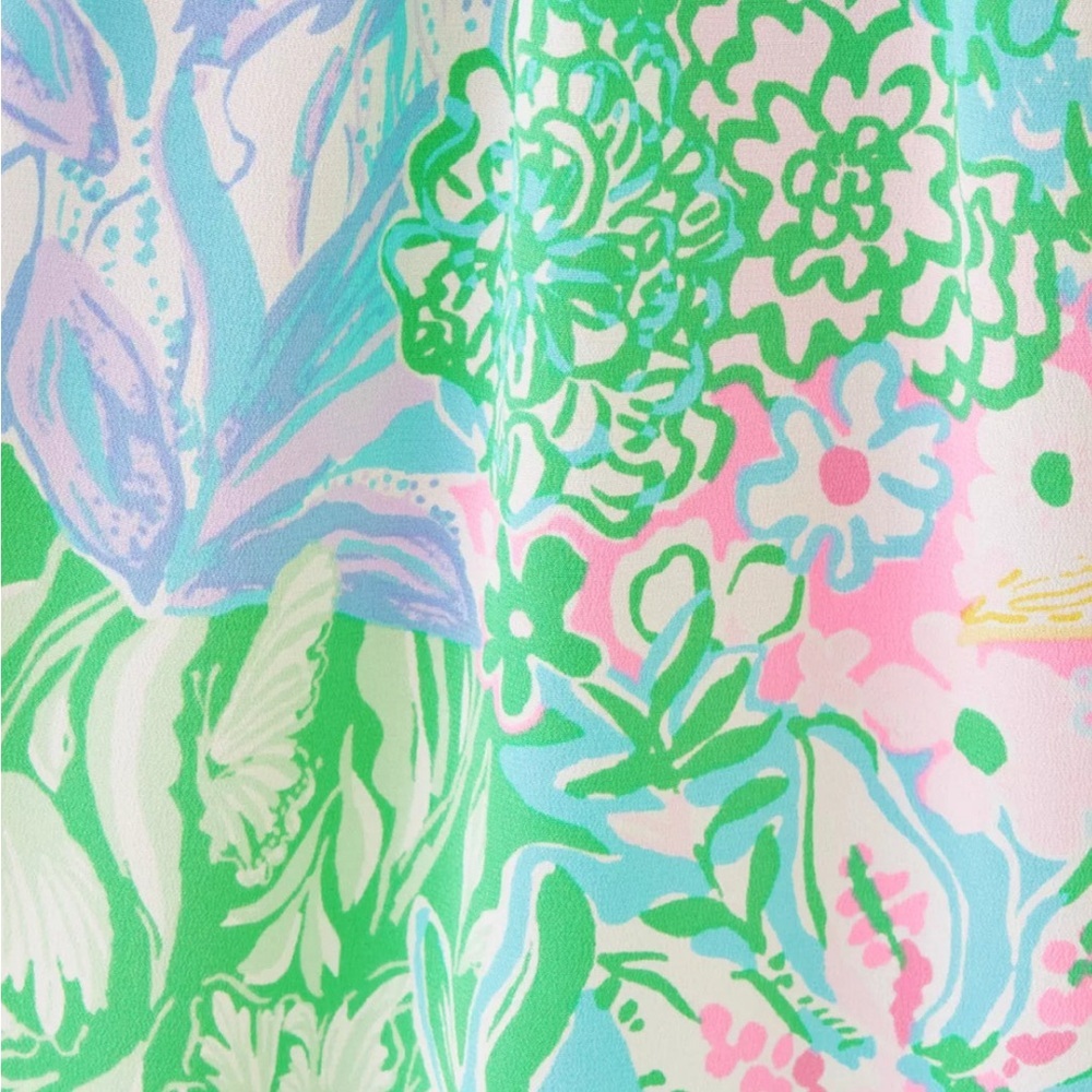 Lilly Pulitzer•Multi Bright Delight Patch -Elsa Silk Top - Picture 6 of 6